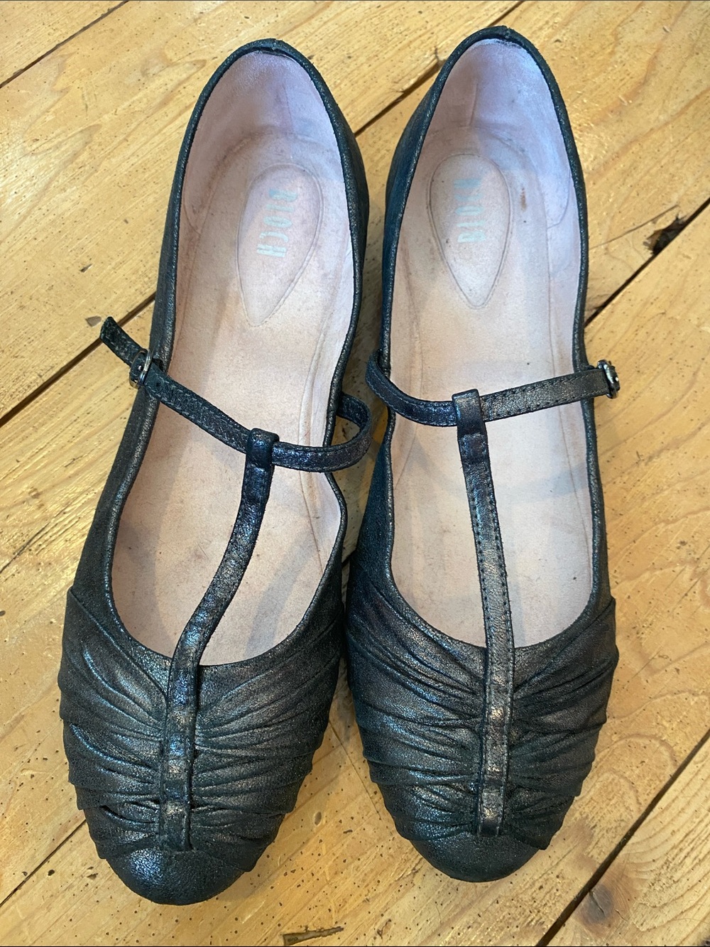 Bloch Maryjane ballet flat gunmetal gray metallic size 41
